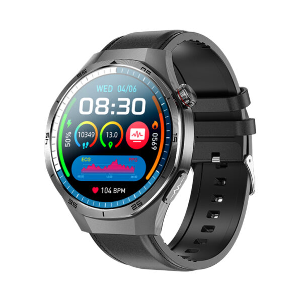 Kardiowatch EKG-S5HD z czarnym paskiem skórzanym - obrazek 3