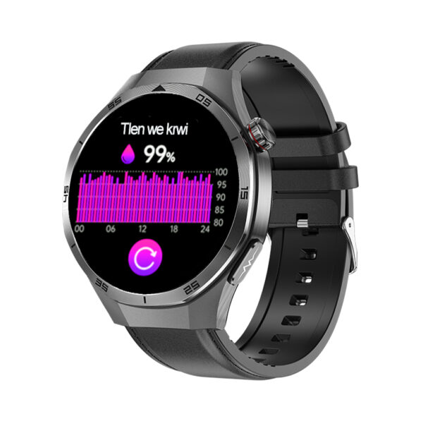 Kardiowatch EKG-S5HD z czarnym paskiem skórzanym - obrazek 7