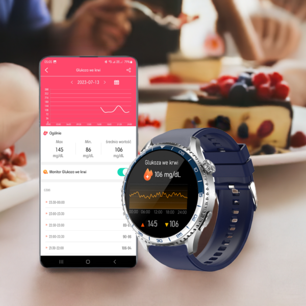 Kardiowatch EKG-S6HD srebrno-granatowy - obrazek 7