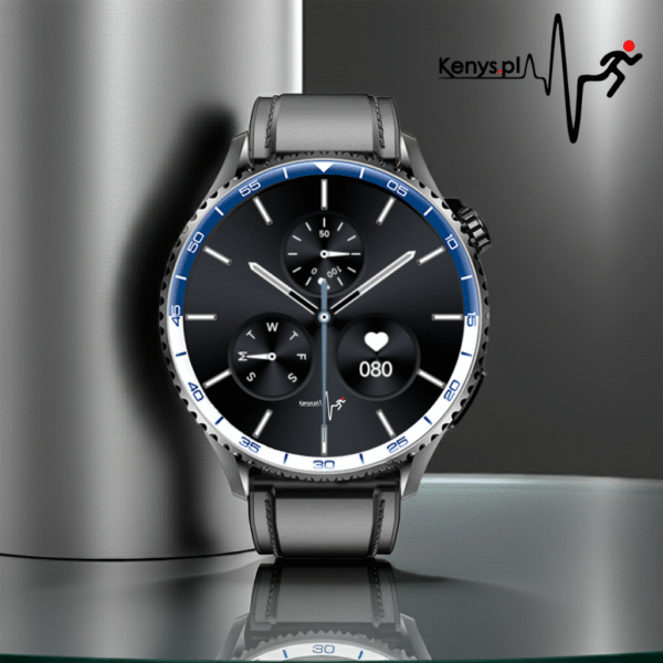 Kardiowatch EKG-S6HD czarny ze skórzanym paskiem - obrazek 12