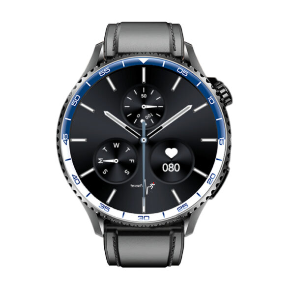 Kardiowatch EKG-S6HD czarny ze skórzanym paskiem - obrazek 3