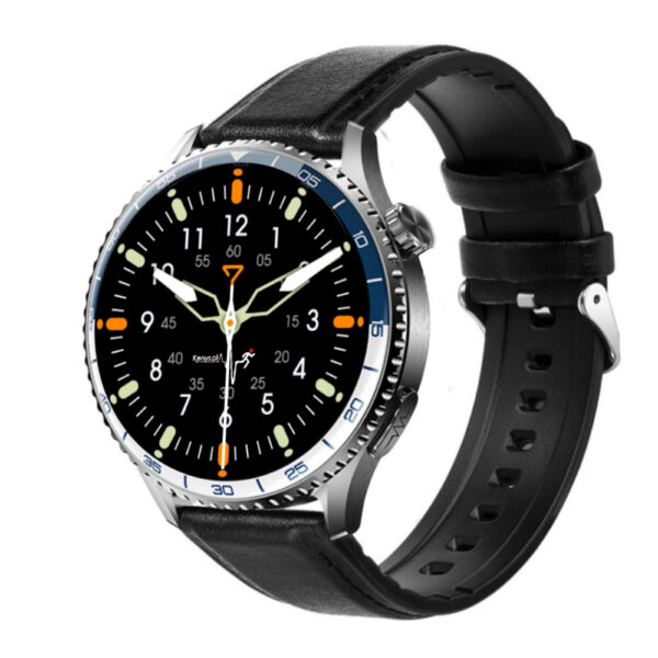 Kardiowatch EKG-S6HD czarny ze skórzanym paskiem - obrazek 4