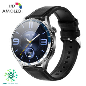 Kardiowatch EKG-S6HD czarny ze skórzanym paskiem