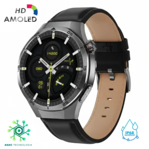 Kardiowatch EKG-S5HD - czarny pasek ze skóry naturalnej