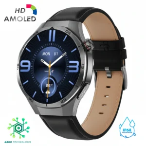 Kardiowatch EKG-S5HD - czarny pasek ze skóry naturalnej